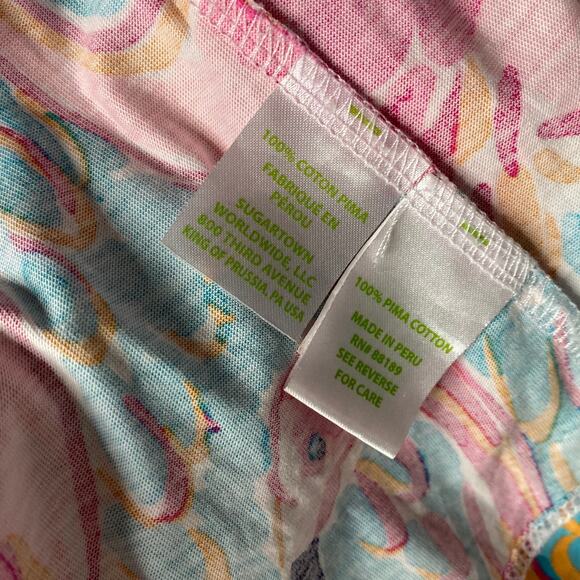 Lilly Pulitzer Marlisa Peel and Eat Flamingo Pink Strapless Maxi L As Is - Picture 6 of 7